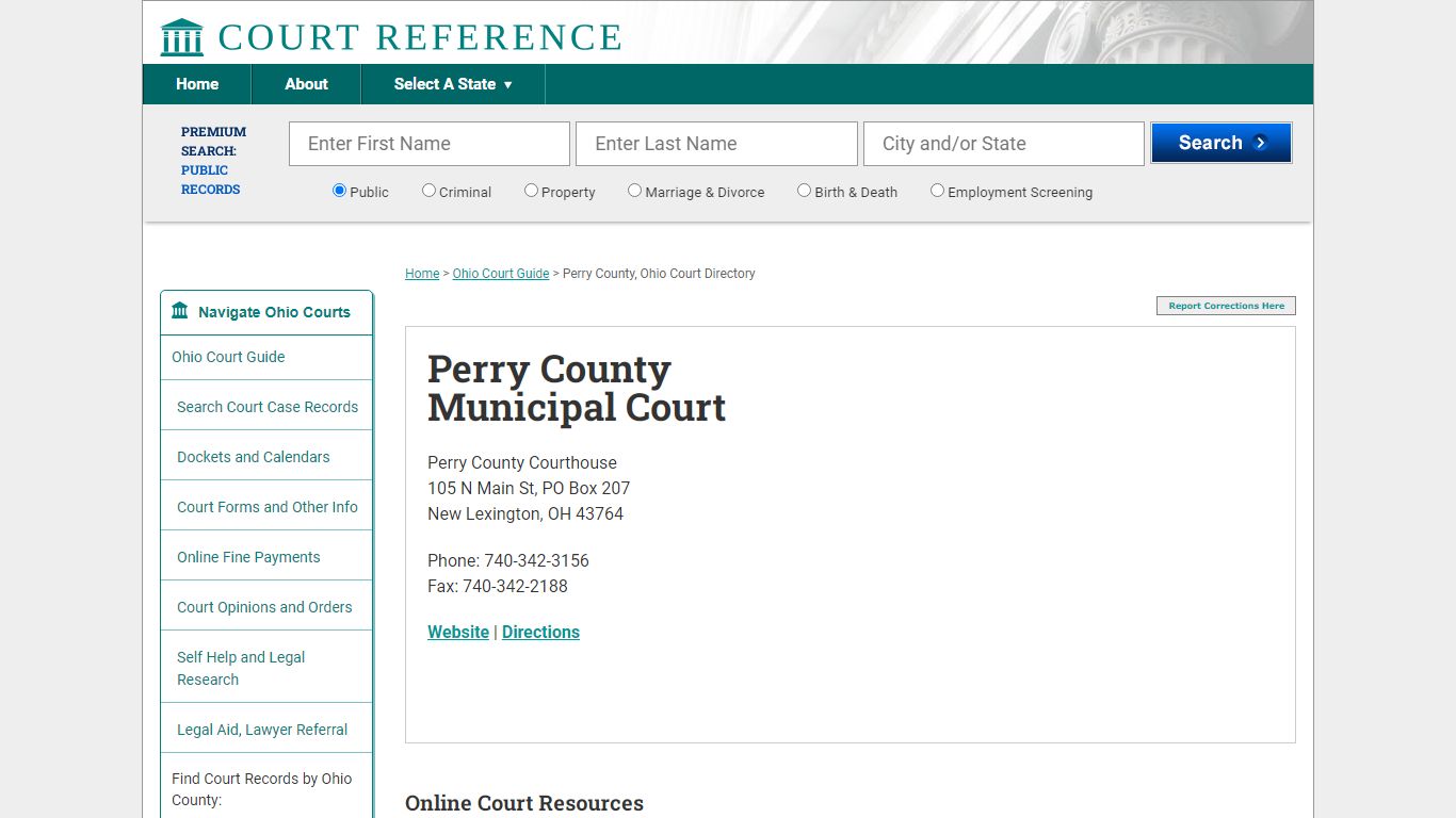 Perry County Municipal Court - Court Records Directory