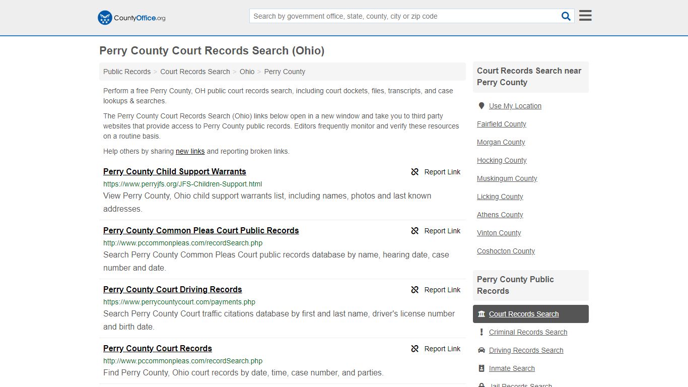 Court Records Search - Perry County, OH (Adoptions ...