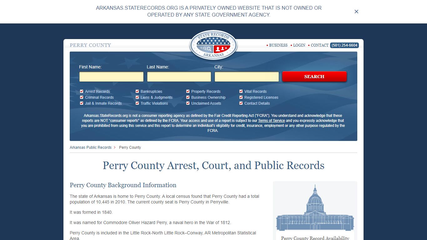 Perry County Arrest, Court, and Public Records